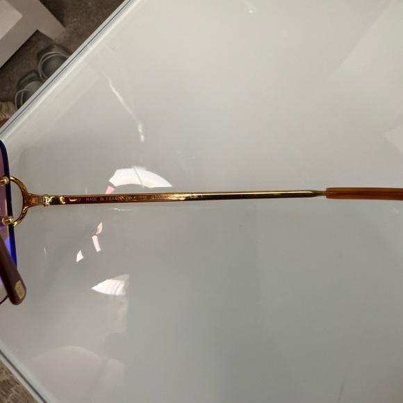 Cartier Pink and Gold Sunglasses 24k gold plated - Picture 6 of 8